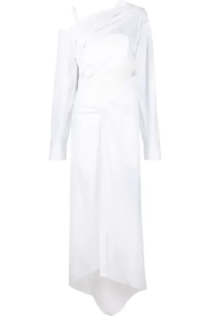 OFF-WHITE One-shoulder asymmetric dress