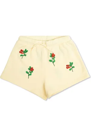 Mini Rodini Floral-embroidered shorts