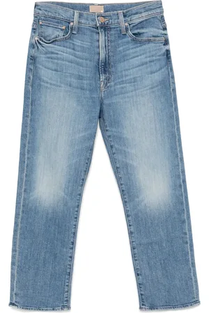 Mother The Ditcher zip cropped jeans