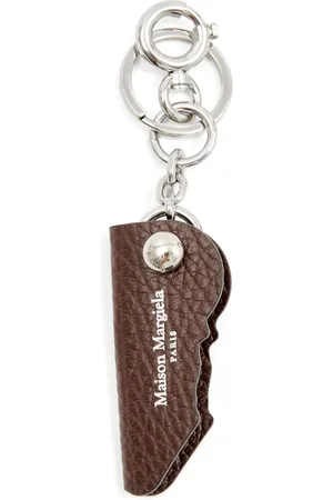 Maison Margiela Logo-print leather key holder