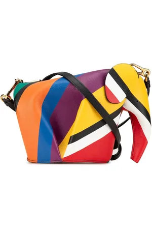 Loewe 2016 Mini Leather Striped Elephant crossbody bag
