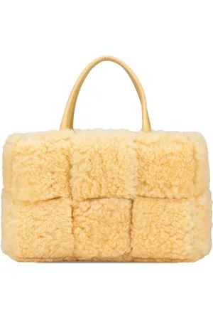 Bottega Veneta 2012-2024 Small Shearling Intrecciato Arco tote bag