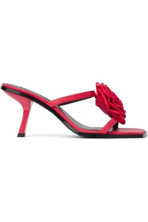 Karl Lagerfeld 85mm floral-appliqué mules
