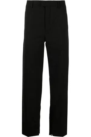 OFF-WHITE Logo-embroidered tailored straight trousers