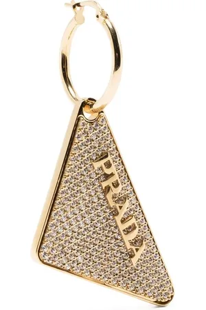 Prada Crystal-embellished triangle earring
