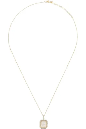 Mateo 14kt yellow F-initial diamond necklace
