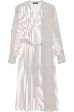 Twin-Set Striped midi dress