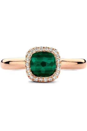 Tirisi 18kt rose gold malachite and diamond ring