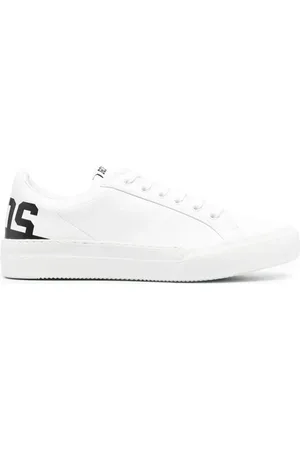 GCDS Logo-print leather sneakers