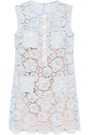 Self-Portrait Fine-lace mini dress