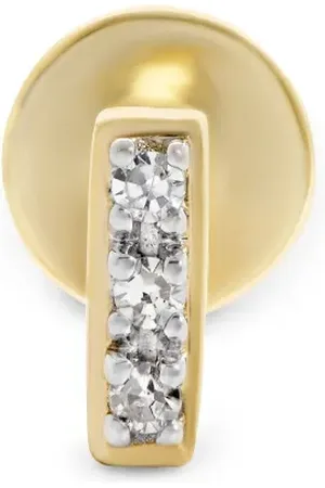 Monica Vinader 14kt vermeil Linear diamond earring