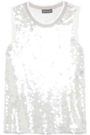 LORENA ANTONIAZZI Sequined tank top