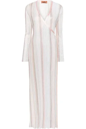 Missoni Sequin-embellished wrap maxi dress