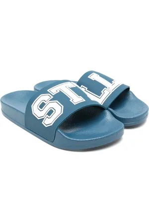 Stella McCartney Rubberised-logo slippers