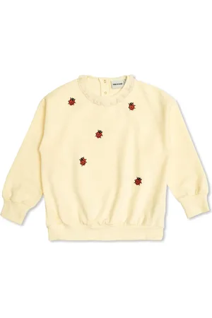Mini Rodini Ruffle-collar embroidered sweatshirt