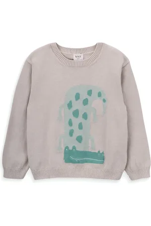 KNOT Crocodile-intarsia jumper