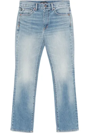 Tom Ford Logo-patch tapered jeans