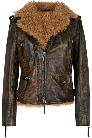 Giuseppe Zanotti Amelia shearling-lined jacket