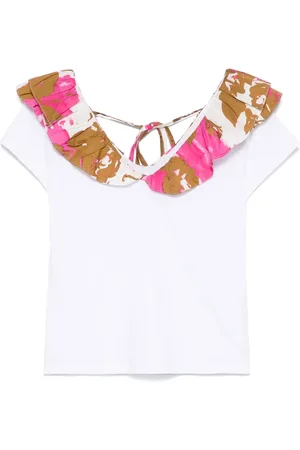 Liu Jo Printed-ruching T-shirt
