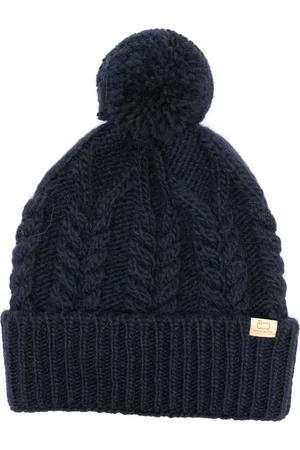 Woolrich Logo-patch cable-knit beanie