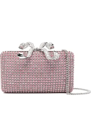 Self-Portrait Crystal-embellished clutch bag