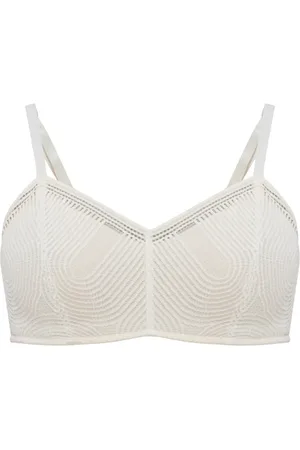 Hanro Lace-panelled bra