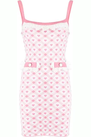 Alessandra Rich Heart-print knit minidress