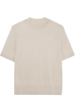 ANINE BING Monique short-sleeved knitted T-shirt