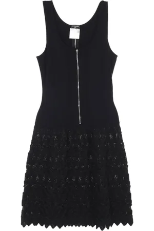CHANEL 1986-1988 zip-detail dress