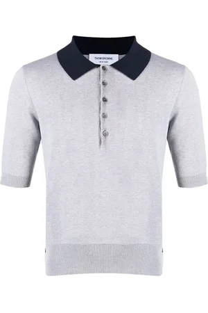 Thom Browne Contrasting-collar detail polo shirt