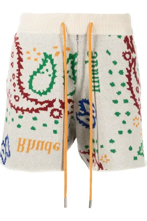 Rhude Intarsia-knit merino-cashmere shorts