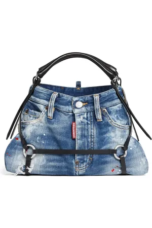 Dsquared2 Leather-trim denim tote bag