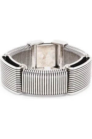 Saint Laurent Engraved-logo bracelet