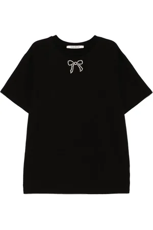 KIMHEKIM Pearl embellished bow T-Shirt