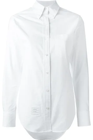 Thom Browne Classic Long Sleeve Button Down Point Collar Shirt In Oxford