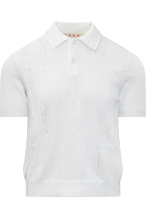 Marni Pointelle-knit polo shirt