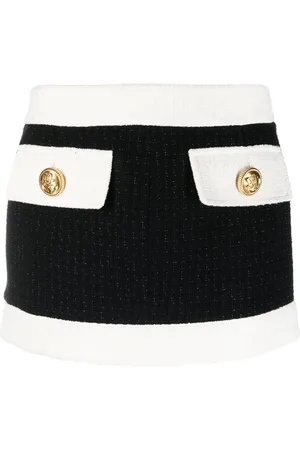 Dsquared2 Two-tone tweed miniskirt