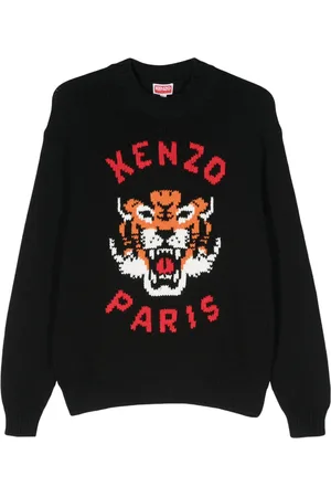 Kenzo Lucky Tiger chunky-knit jumper
