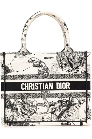 Dior 2022 Small Canvas Embroidered Zodiac Toile De Jouy Book tote bag