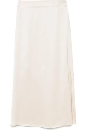 PESERICO SIGN Satin midi skirt