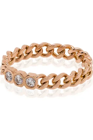 Shay 18kt rose chain-link diamond ring