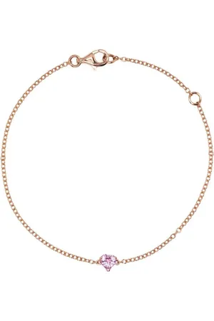 Shay 18kt rose Baby Heart pink sapphire bracelet