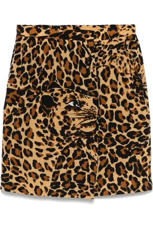 Saint Laurent Leopard-print mini skirt