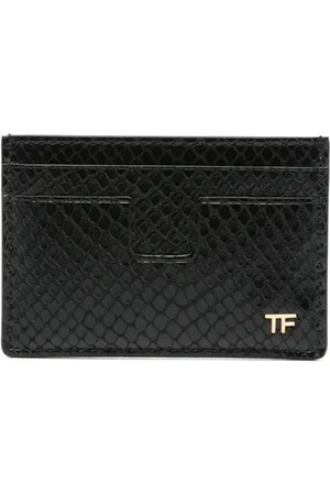 Tom Ford Python-print card holder