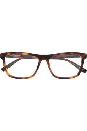 Saint Laurent Tortoiseshell-effect square-frame glasses
