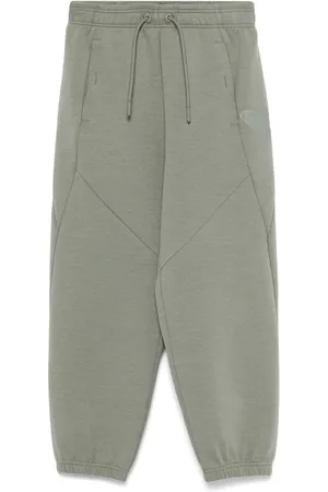 Emporio Armani Rubberised-logo drawstring track pants