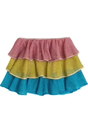 Oseree Lurex-detail skirt