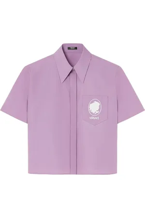VERSACE Cameo logo-embroidered shirt