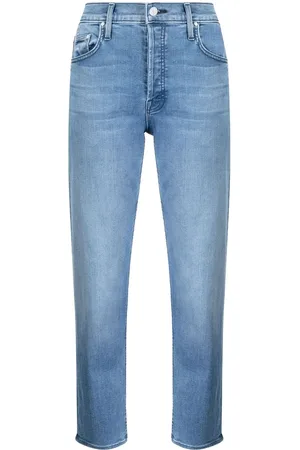 Mother Mid-rise straight-leg jeans