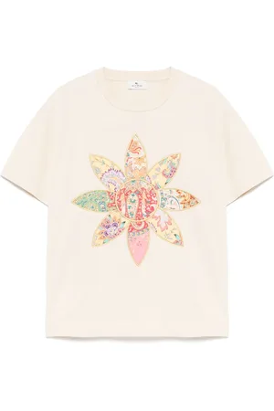 Etro Floral-patch T-shirt